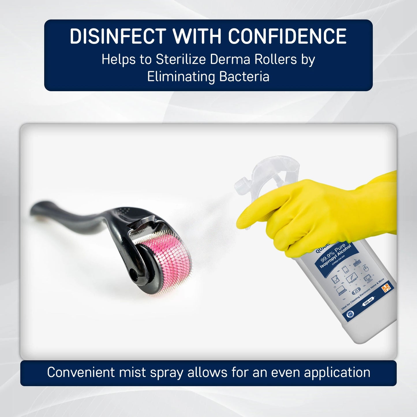 QUARANT 99.9% Pure Isopropyl Alcohol (IPA) for Rubbing or Cleaning Electronics & More, 500ml Trigger Spray Bottle