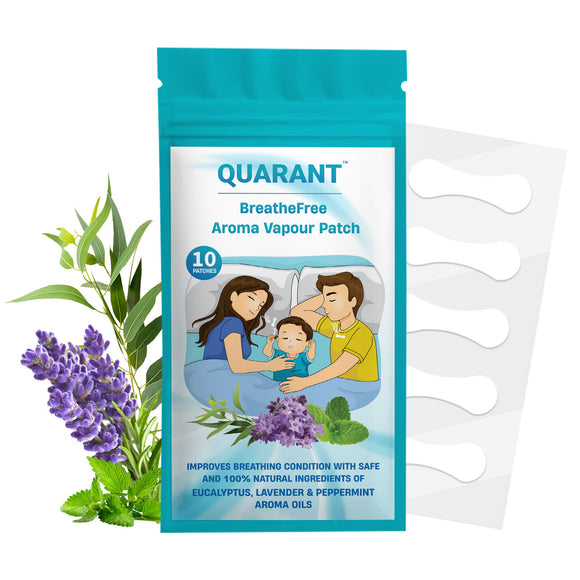 QUARANT BreatheFree 100% Natural Vapour Patch for Children & Adults (Pack of 10)