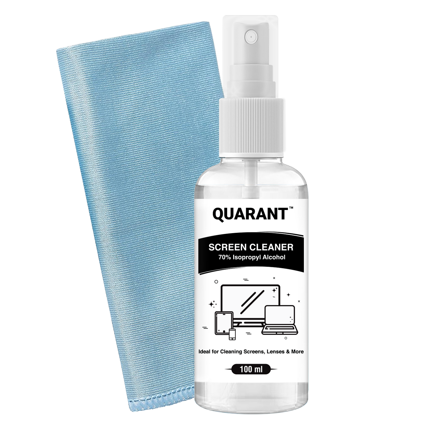QUARANT 70% IPA Screen Cleaning Kit for Laptop, TV, Tablet, Mobile, Display & Lens