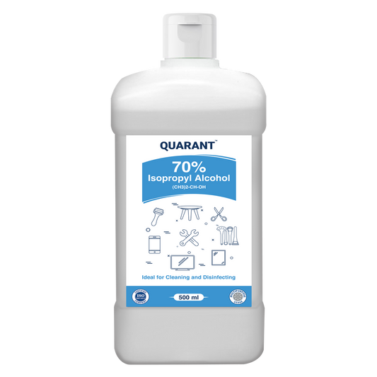 QUARANT 70% Isopropyl Alcohol (IPA) for Cleaning & Disinfecting, 500ml Flip-Top Bottle