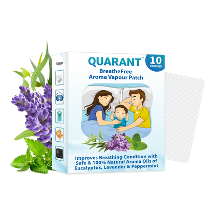 QUARANT BreatheFree 100% Natural Vapour Patch for Children & Adults (Pack of 10)