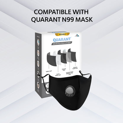 QUARANT PM 2.5 Activated Carbon Replaceable Filters for Mask and Balaclava (Pack of 5)
