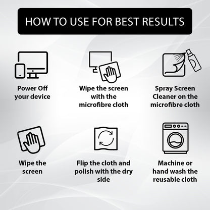QUARANT 70% IPA Screen Cleaning Kit for Laptop, TV, Tablet, Mobile, Display & Lens