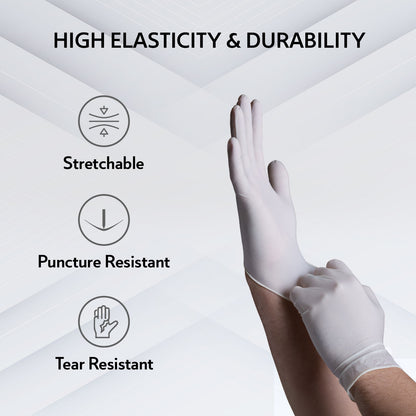 QUARANT Latex Disposable Hand Gloves  (Medium, Pack of 100)