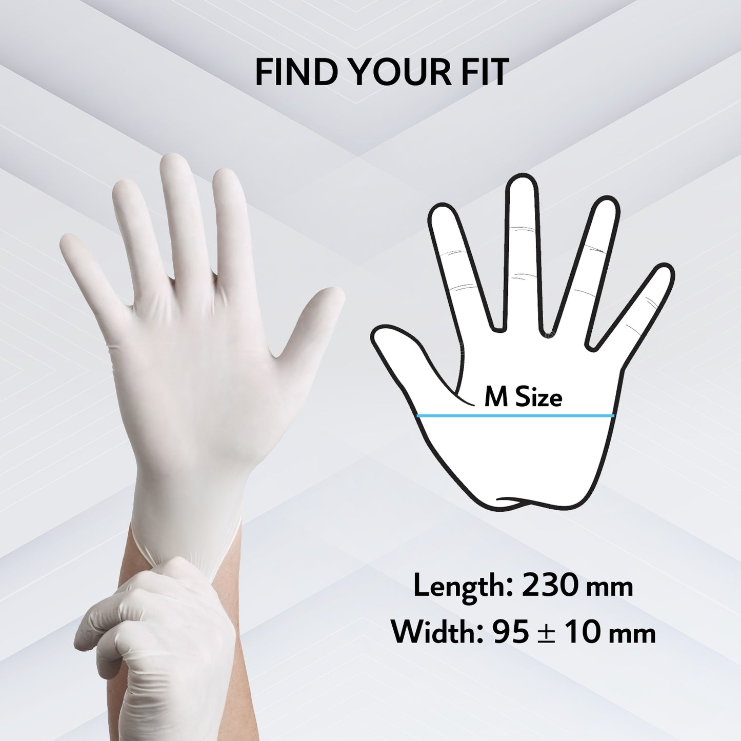 QUARANT Latex Disposable Hand Gloves  (Medium, Pack of 100)