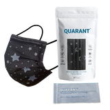 QUARANT 4 Ply Designer Protective Surgical Face Mask with Adjustable Nose Pin (Stary Night) - Pack of 50