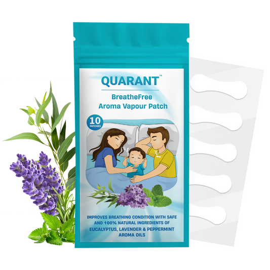 QUARANT BreatheFree 100% Natural Vapour Patch for Children & Adults (Pack of 10)