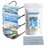 QUARANT 4 Ply Designer Protective Surgical Face Mask with Adjustable Nose Pin (Camo Combo) - Pack of 50