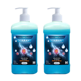 QUARANT 80% Alcohol Based Instant Hand Sanitizer Pump, Kills 99.95% Germs, WHO Recommended Formula & FDA Approved, 500 ML (Pack of 2 Bottles)