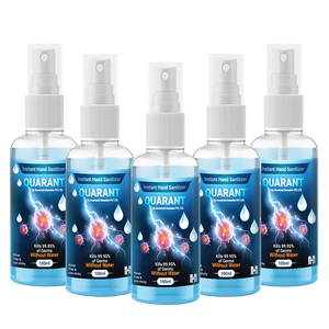 QUARANT 80% Alcohol Based Instant Hand Sanitizer Spray 100 ml, Small Pocket Size Liquid Spray Bottle (Pack of 5)