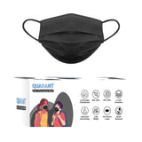 QUARANT Kids 3 Ply Disposable Surgical Face Mask for Children Aged 5 to 12 Years (Black)
