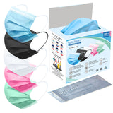 QUARANT 3 Ply Assorted Surgical Face Mask with Adjustable Nose Pin 