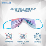 QUARANT 4 Ply Designer Protective Surgical Face Mask with Adjustable Nose Pin (Prism Combo) - Pack of 50