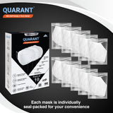 QUARANT C-Shaped Face Mask with Adjustable Nose Pin for Adults (Pack of 10, White)