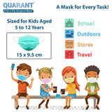 QUARANT Kids 3 Ply Disposable Surgical Face Mask for Children Aged 5 to 12 Years (Rainbow Combo)