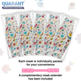 QUARANT Korean Fish Shape Designer Face Mask with Dual Meltblown and Adjustable Nose Pin for Adults (Pack of 10, Autumn Meadow)