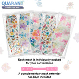 QUARANT Korean Fish Shape Designer Face Mask for Adults (Pack of 10, Floral Bliss Combo)