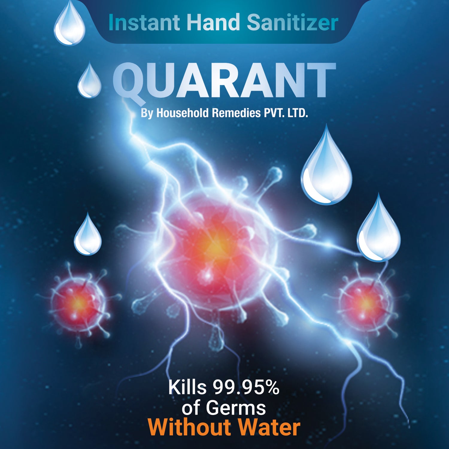 QUARANT 80% Alcohol Based Instant Hand Sanitizer Refill Pack, Kills 99.95% Germs, WHO Recommended Formula & FDA Approved (5 Litre Can) - QUARANT Store