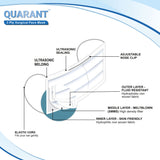 QUARANT 3 Ply White Surgical Face Mask with Adjustable Nose Pin